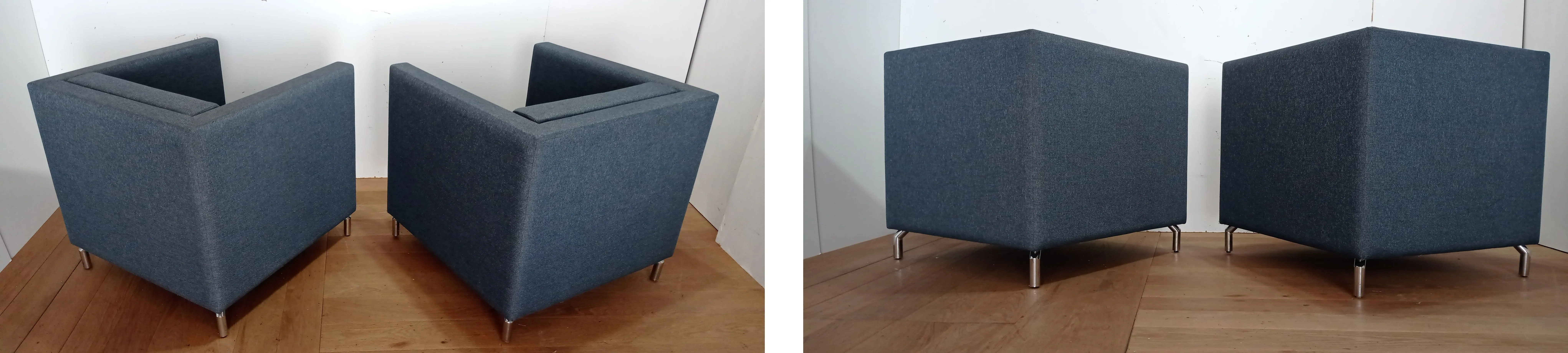 Set 2 poltrone Low blu cobalto, Markant 6