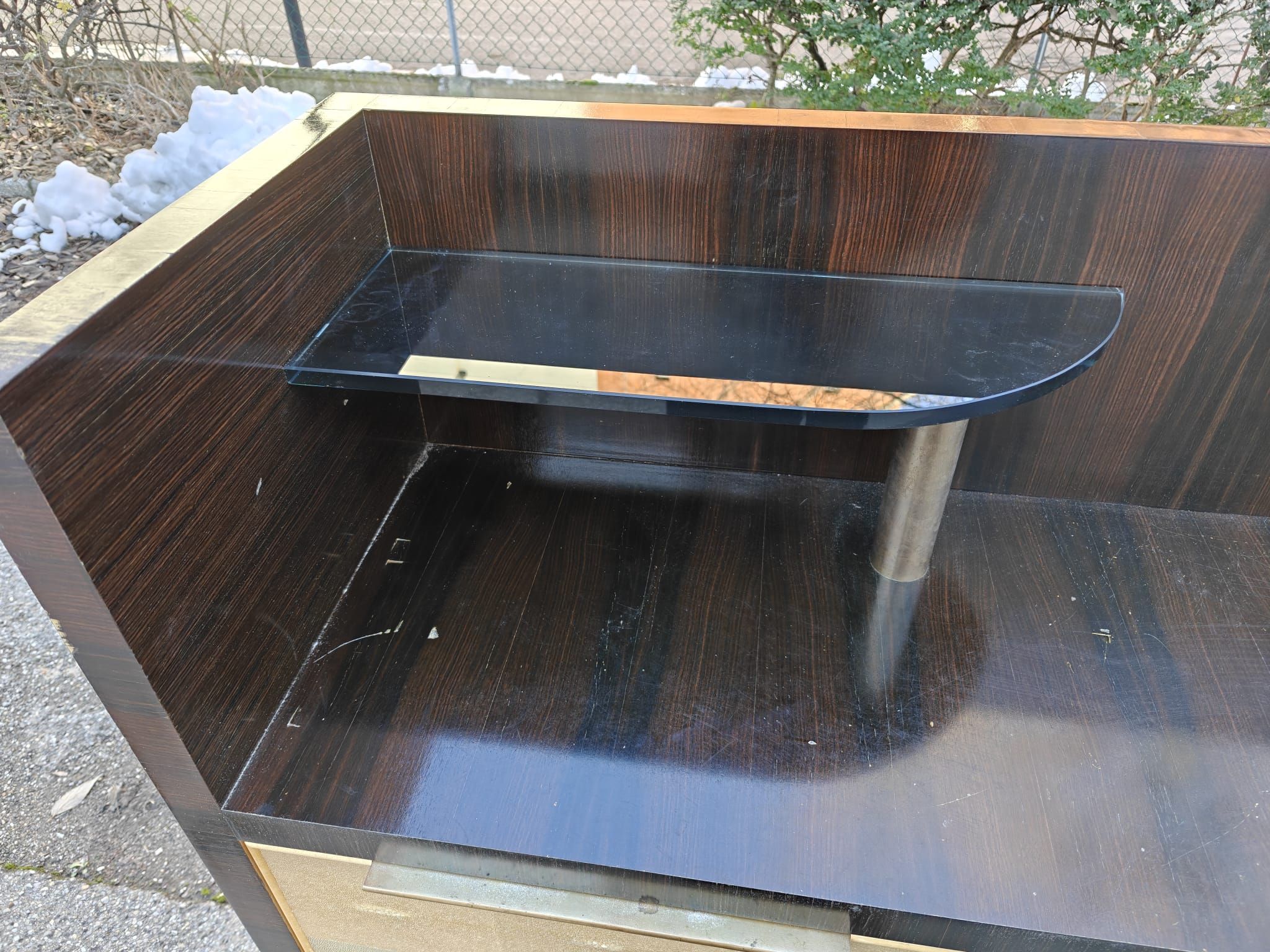 Meuble bar en bois d’ébène de Macassar des années 30 Optional10