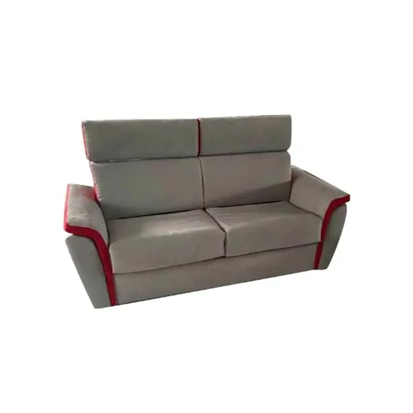Schlafsofa Rot und Grau aus Stoff 2