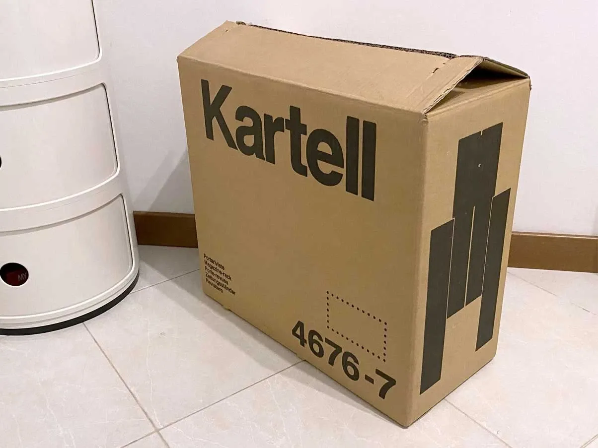 Portariviste in materiale plastico colore argento, Kartell 5