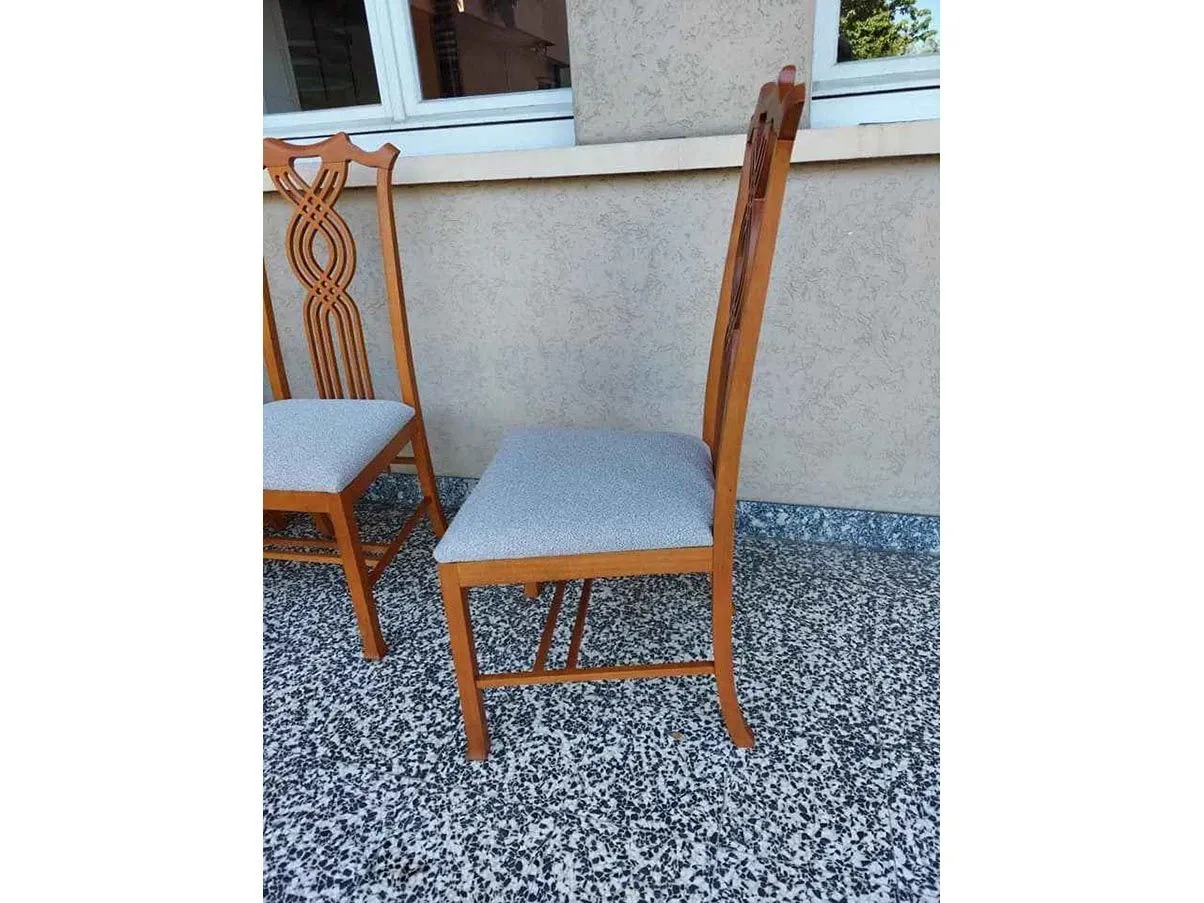Set 6 sedie Gallery con schienale alto in legno, Giorgetti 1