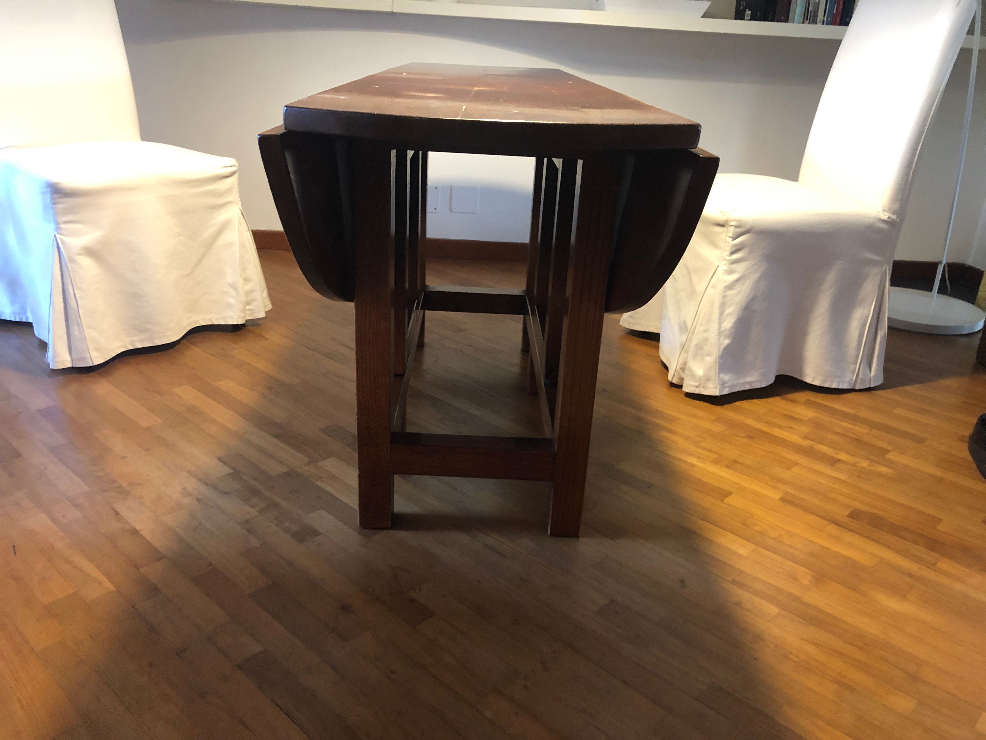 Solid Wood Oval Console Table Side