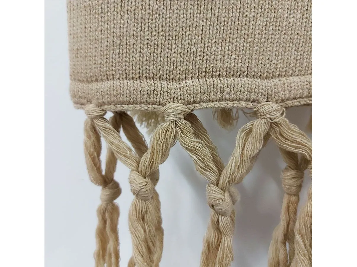 Plaid Tracey lavorazione tricot lana (beige), Ivano Redaelli 4