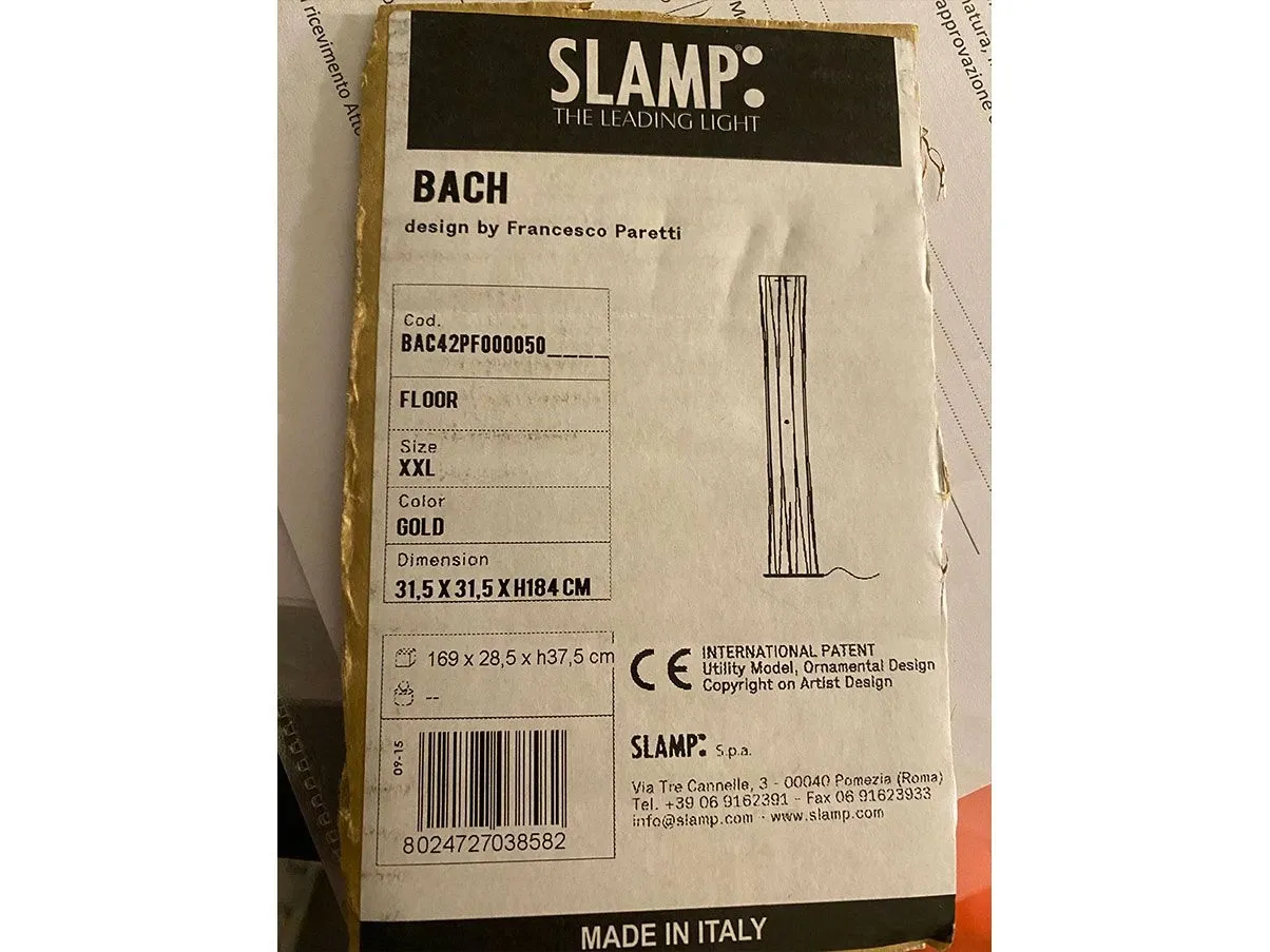 Lampada da terra Bach XXL in materiale plastico (oro), Slamp 3