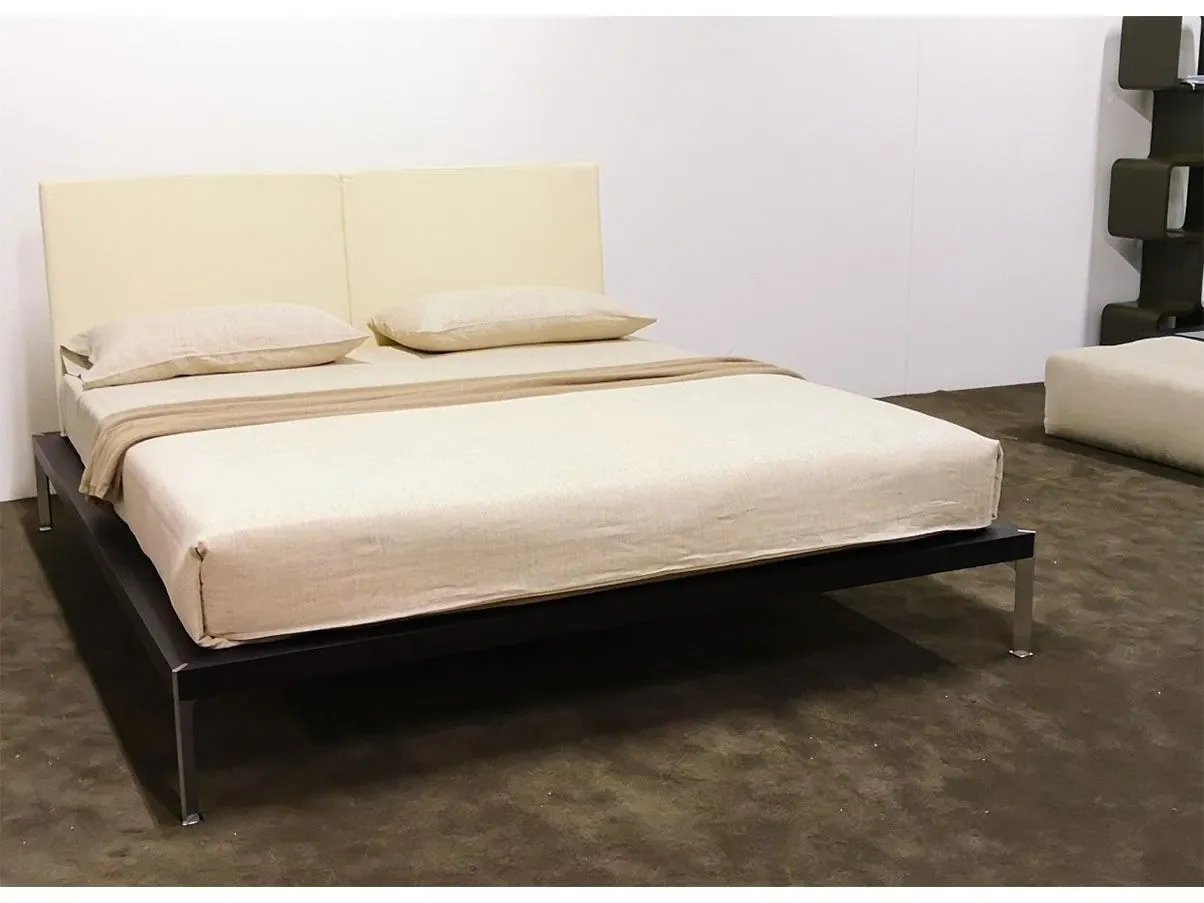 System double bed in steel and fabric, Ivano Redaelli 6