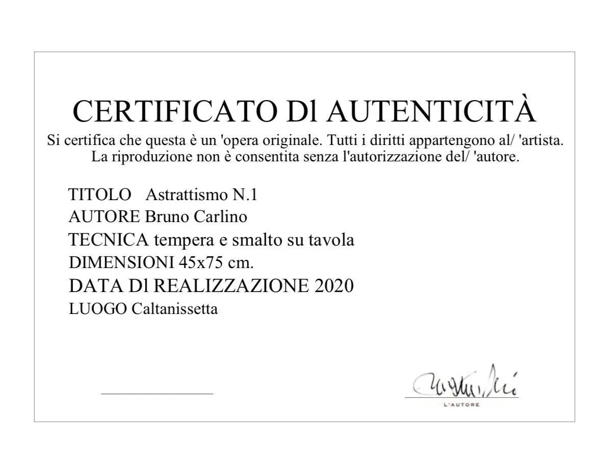 Quadro astrattismo a tempera e smalto di Bruno Carlino, 5