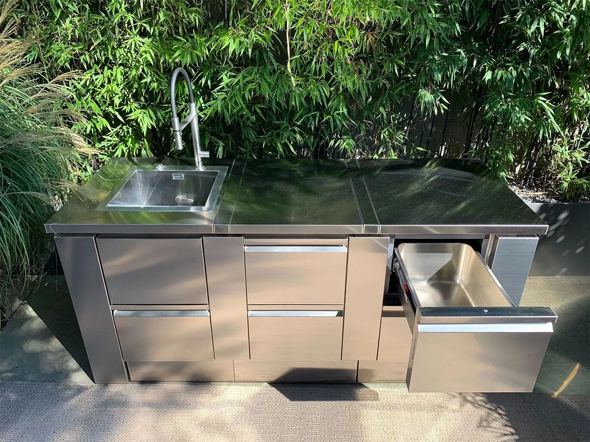 Cucina da esterno R1 modulare in acciaio inox 2