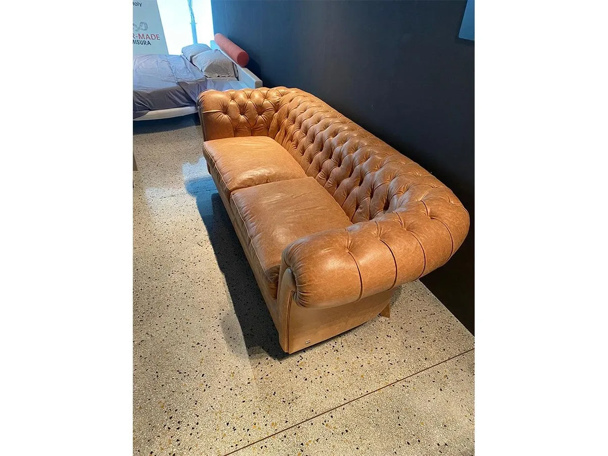 Englisches Sofa 3-Sitzer Braun 6