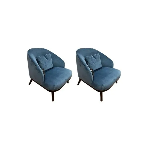 Set of 2 St. Tropez armchairs in velvet, Ditre image