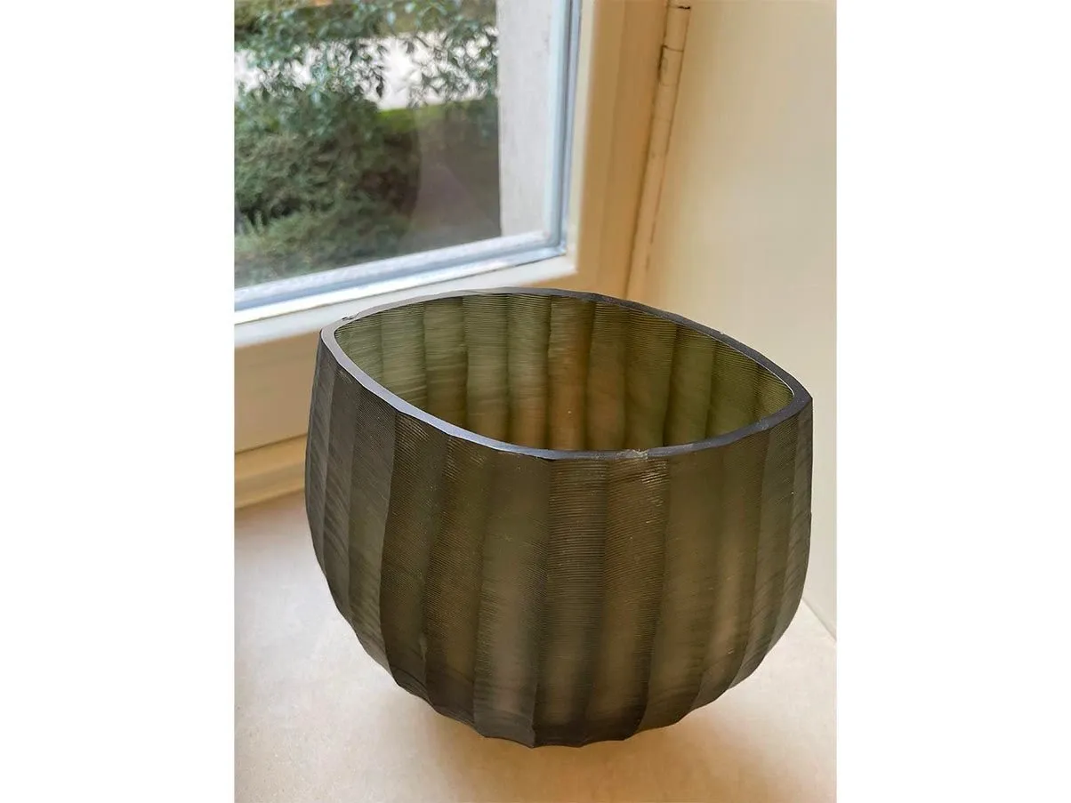 Artisan Zephyr green glass vase 2