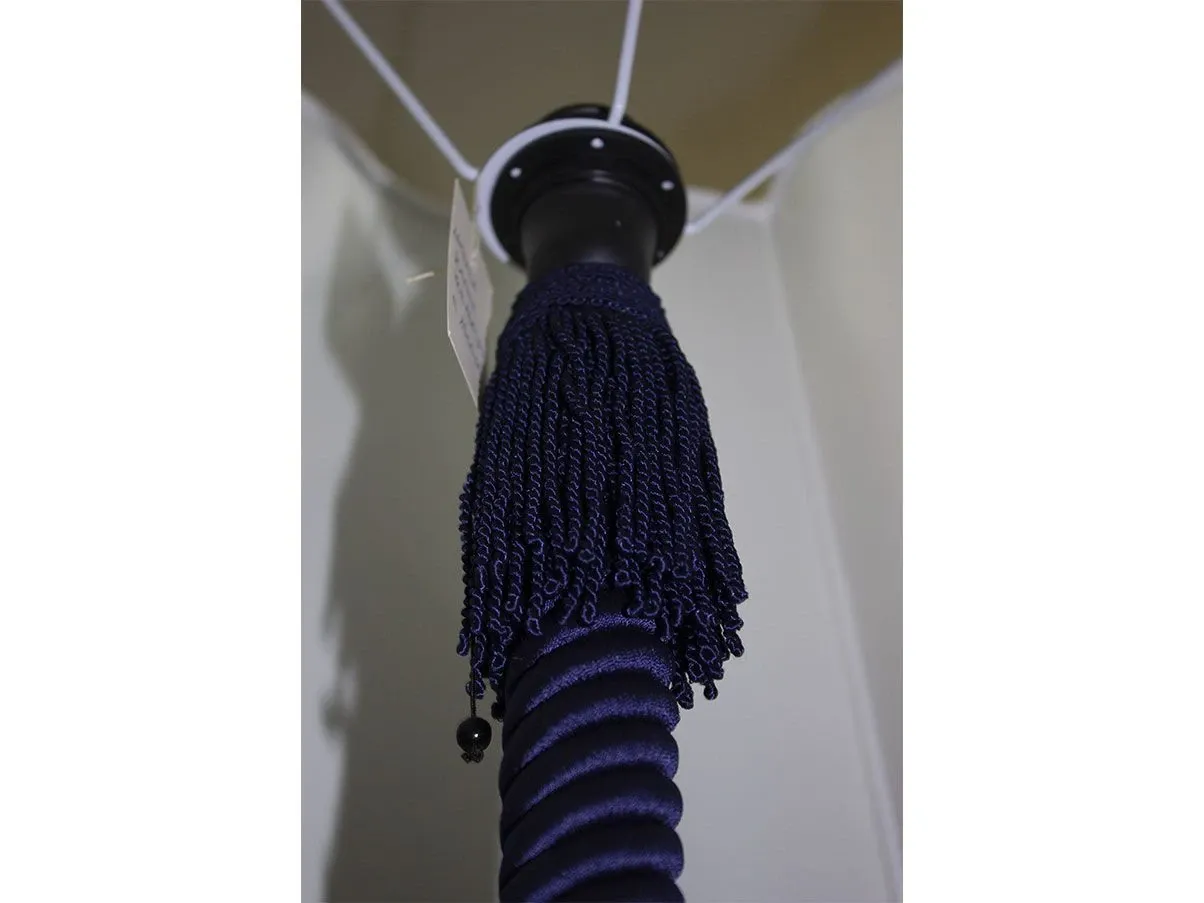 Abatjour floor lamp in velvet and cotton (blue), Baxter 2