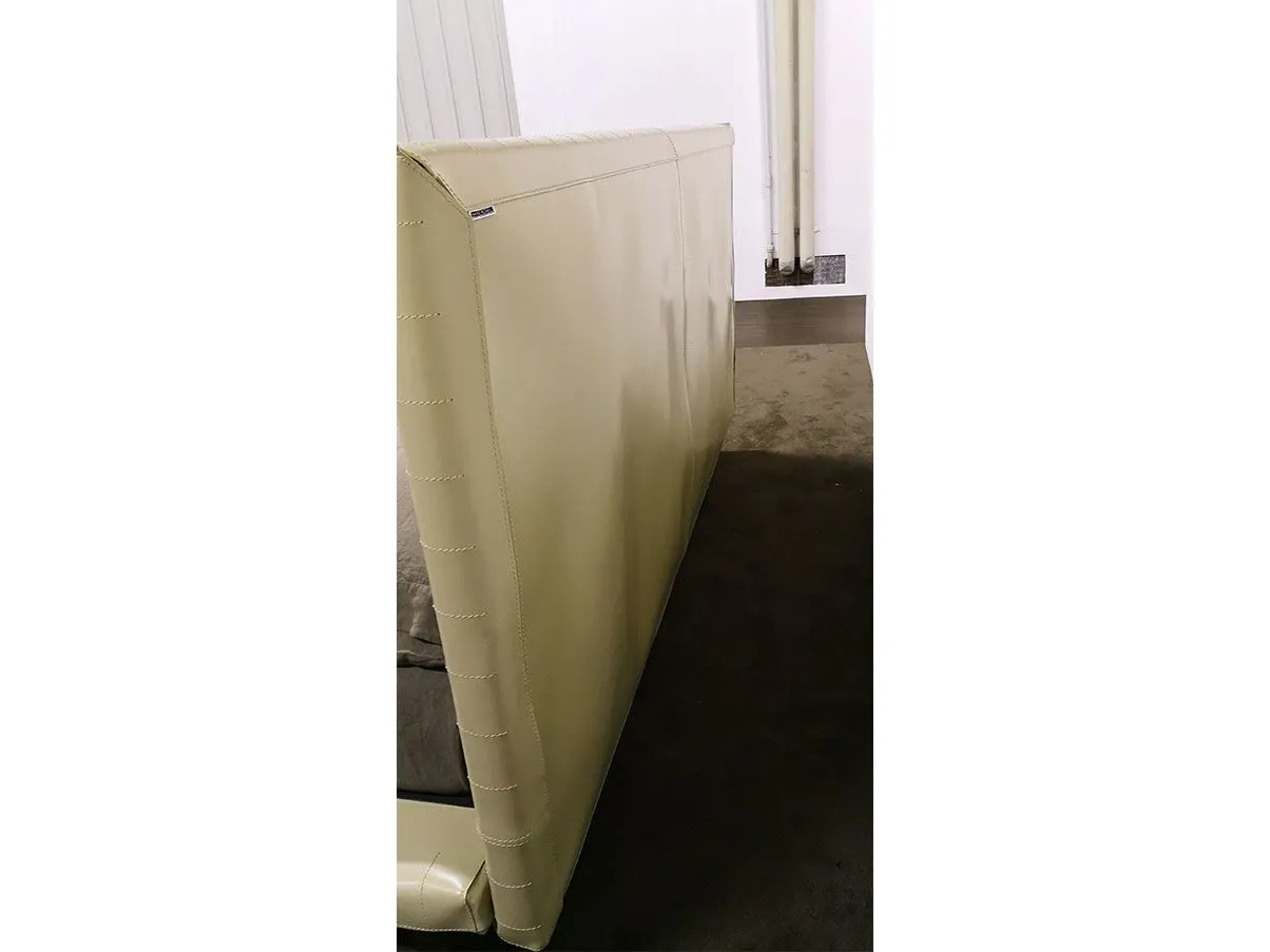 Letto matrimoniale Gio' in cuoio (beige), Ivano Redaelli 3