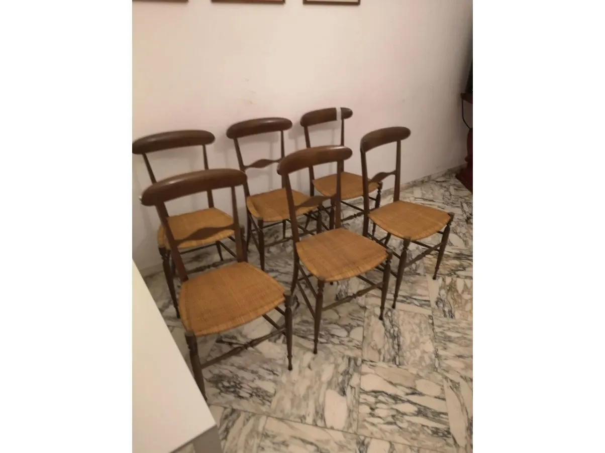 Set 6 sedie Chiavarine vintage (anni'70), 6