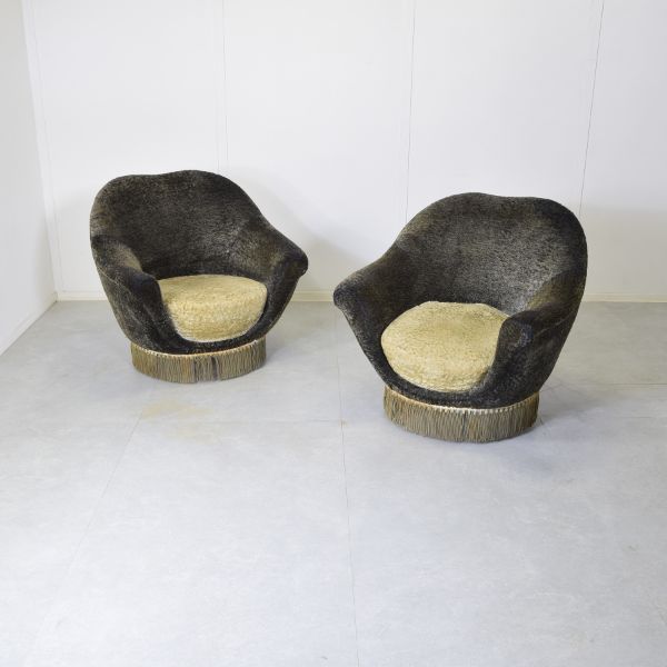 Pair of Mid Century armchairs by Federico Munari (50s), image