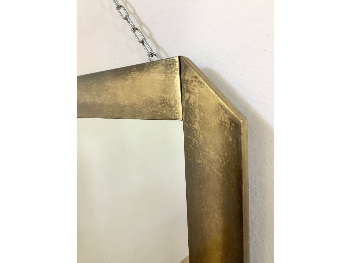 Specchio con cornice in ottone (anni '70) Details