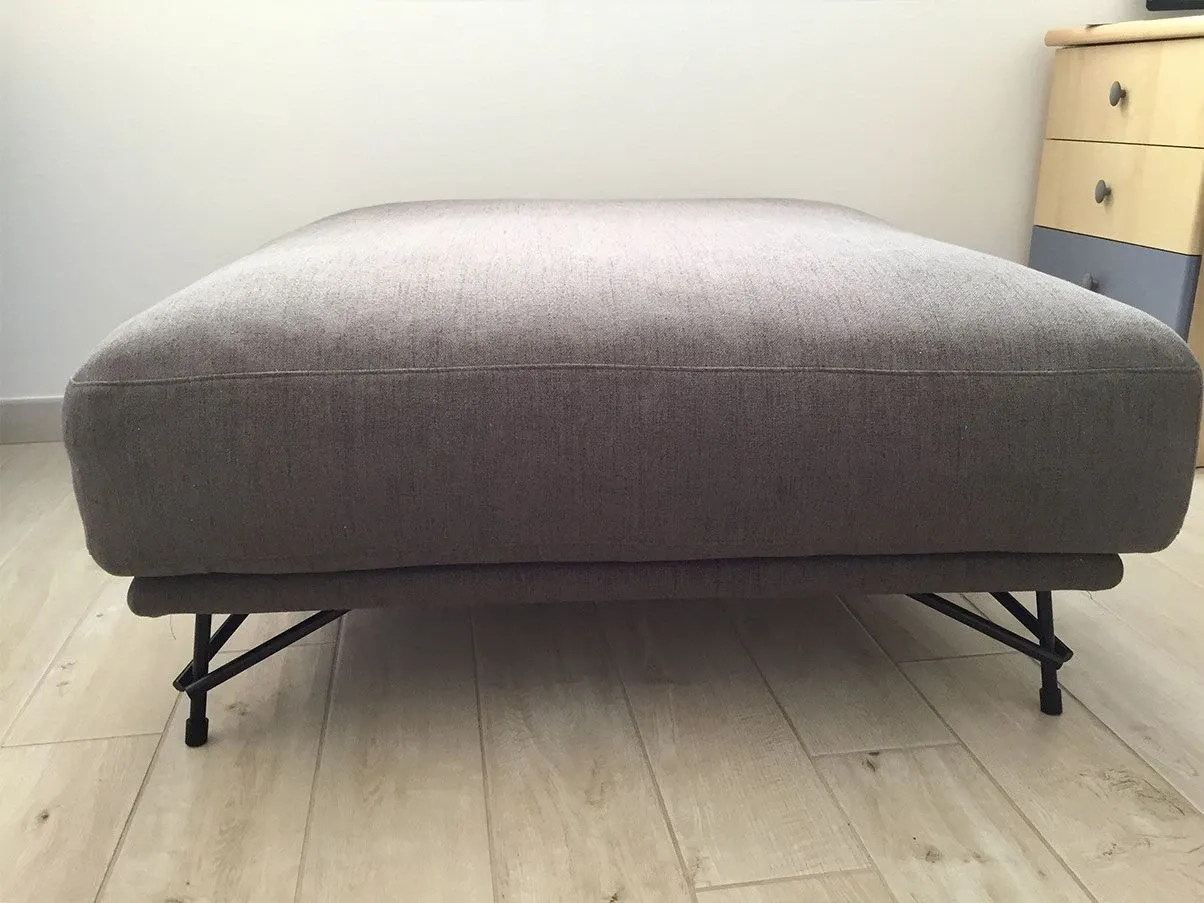 Pouf quadrato Lennox in tessuto (grigio), Ditre Italia 2