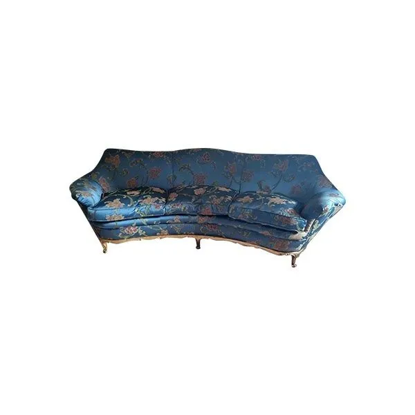 Vintage sofa in blue silk (&#39;900), image