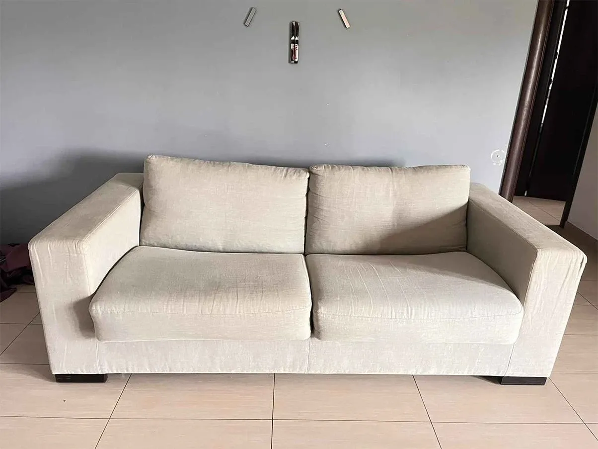 Schlafsofa mit abnehmbarem Stoffbezug (grau) 3