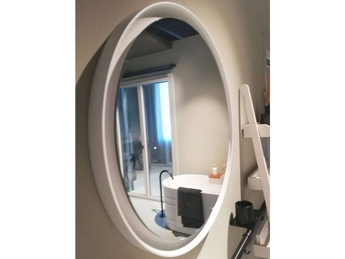 Specchio Memory D70 con cornice laccata (bianco) 1