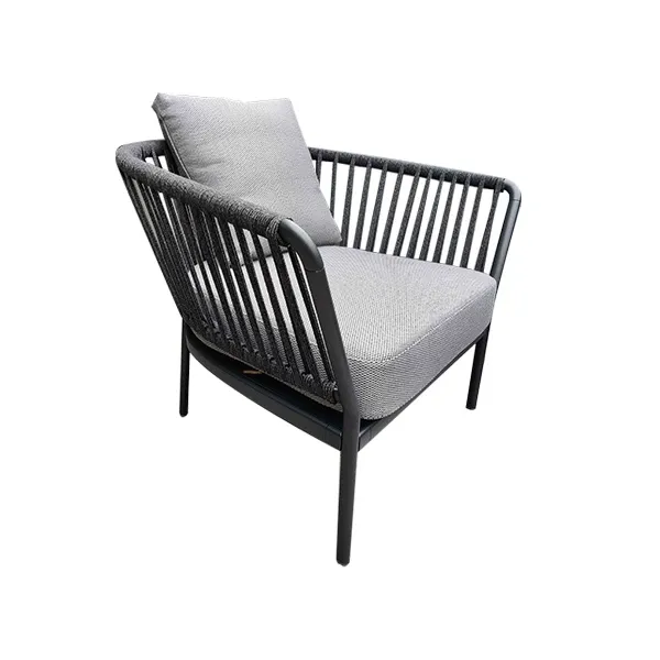 Ria armchair for outdoor painted aluminum (grey), Fast image