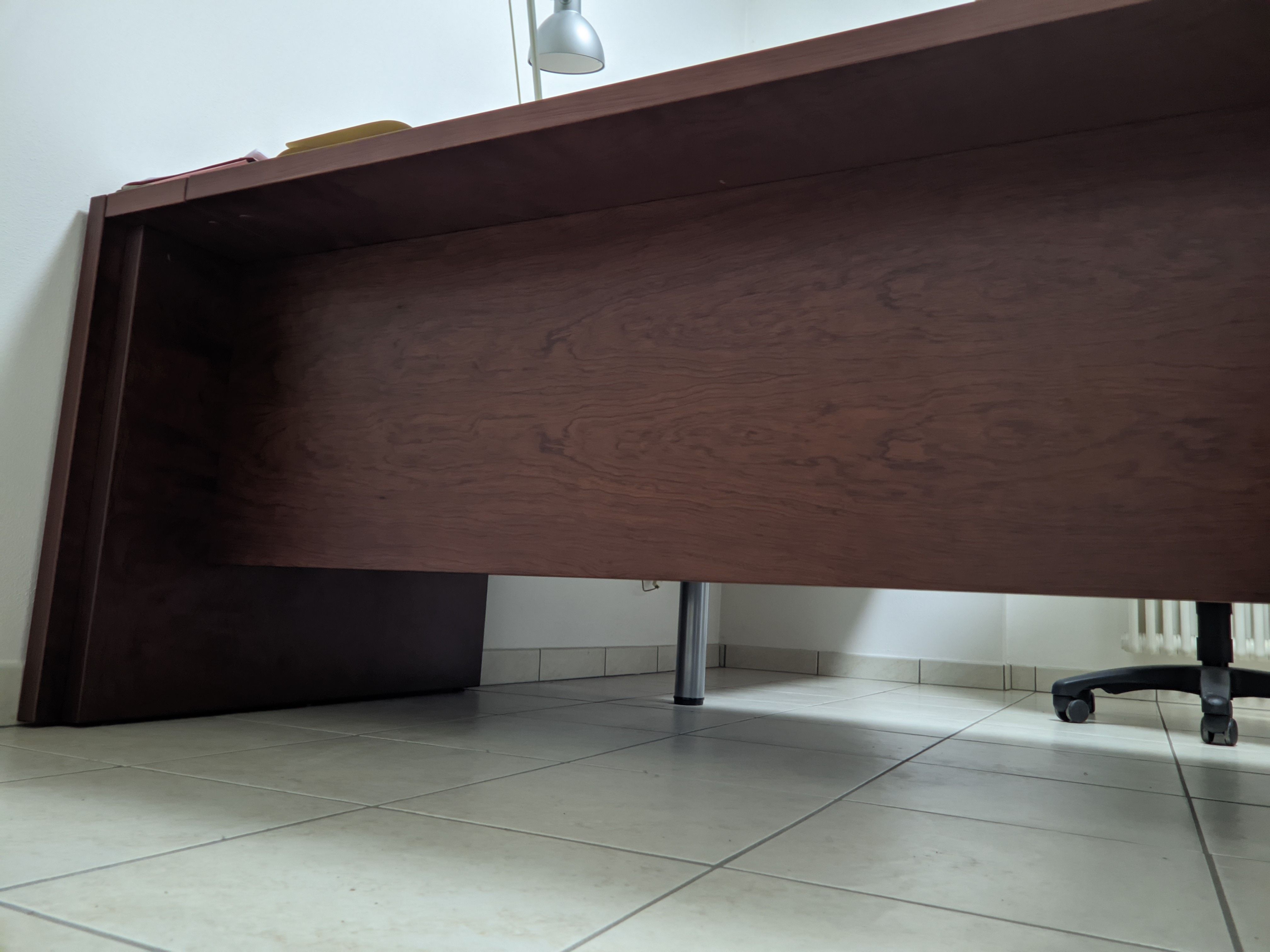 Scrivania vintage in legno verniciato poliestere e pelle Optional8