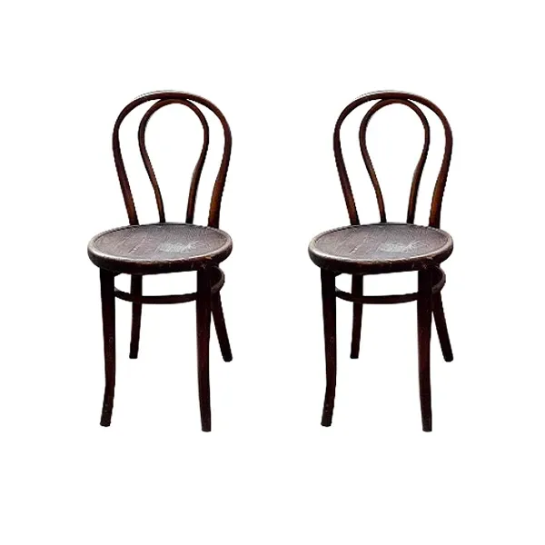 Set of 2 Thonet chairs n. 18 in beech wood, Thonet image