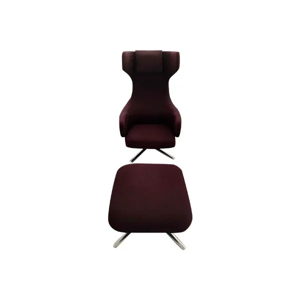 Grand Repos & Ottoman set in fabric (bordeaux), Vitra 6
