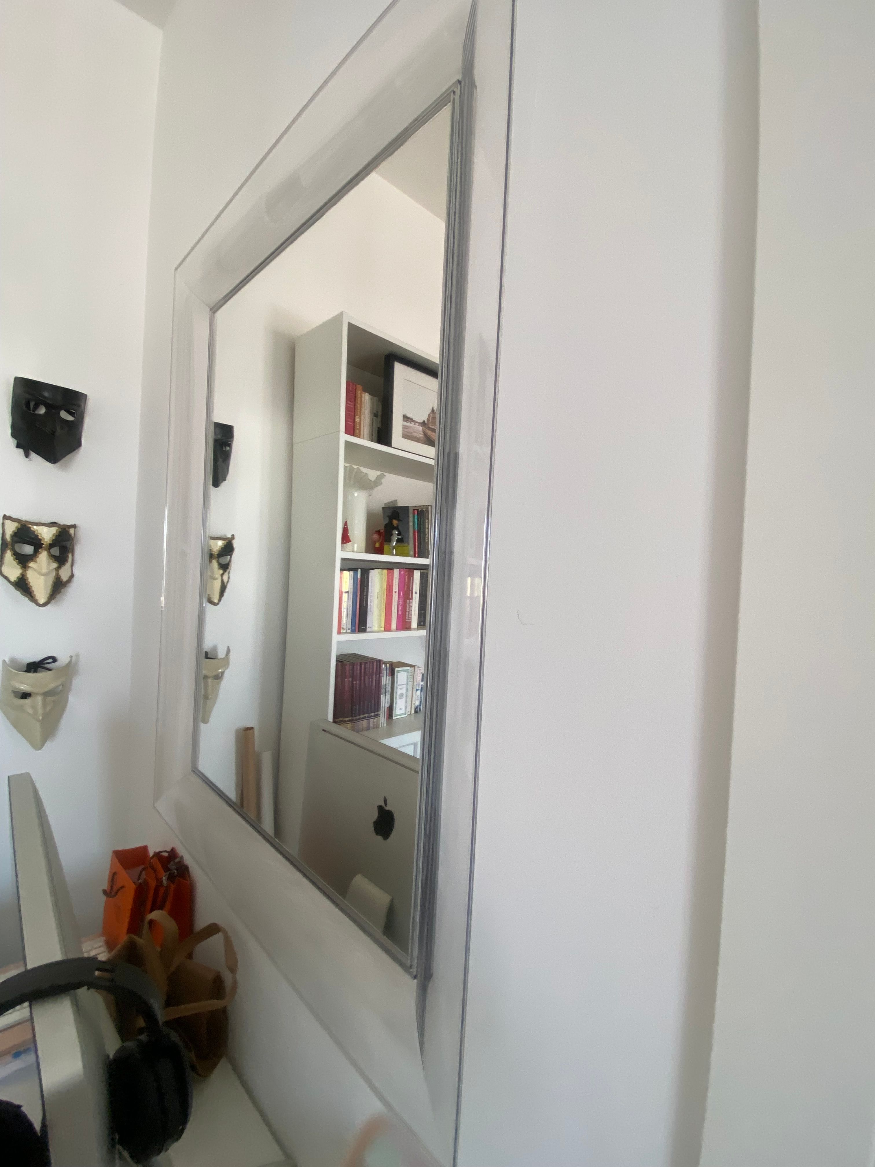 Specchio da parete rettangolare Francois Ghost trasparente, Kartell Side