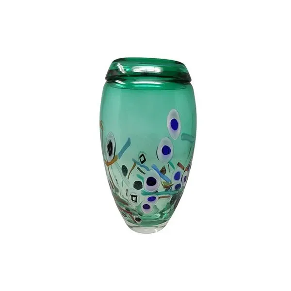 Vaso in vetro di Murano verde acqua, M. Costantini image