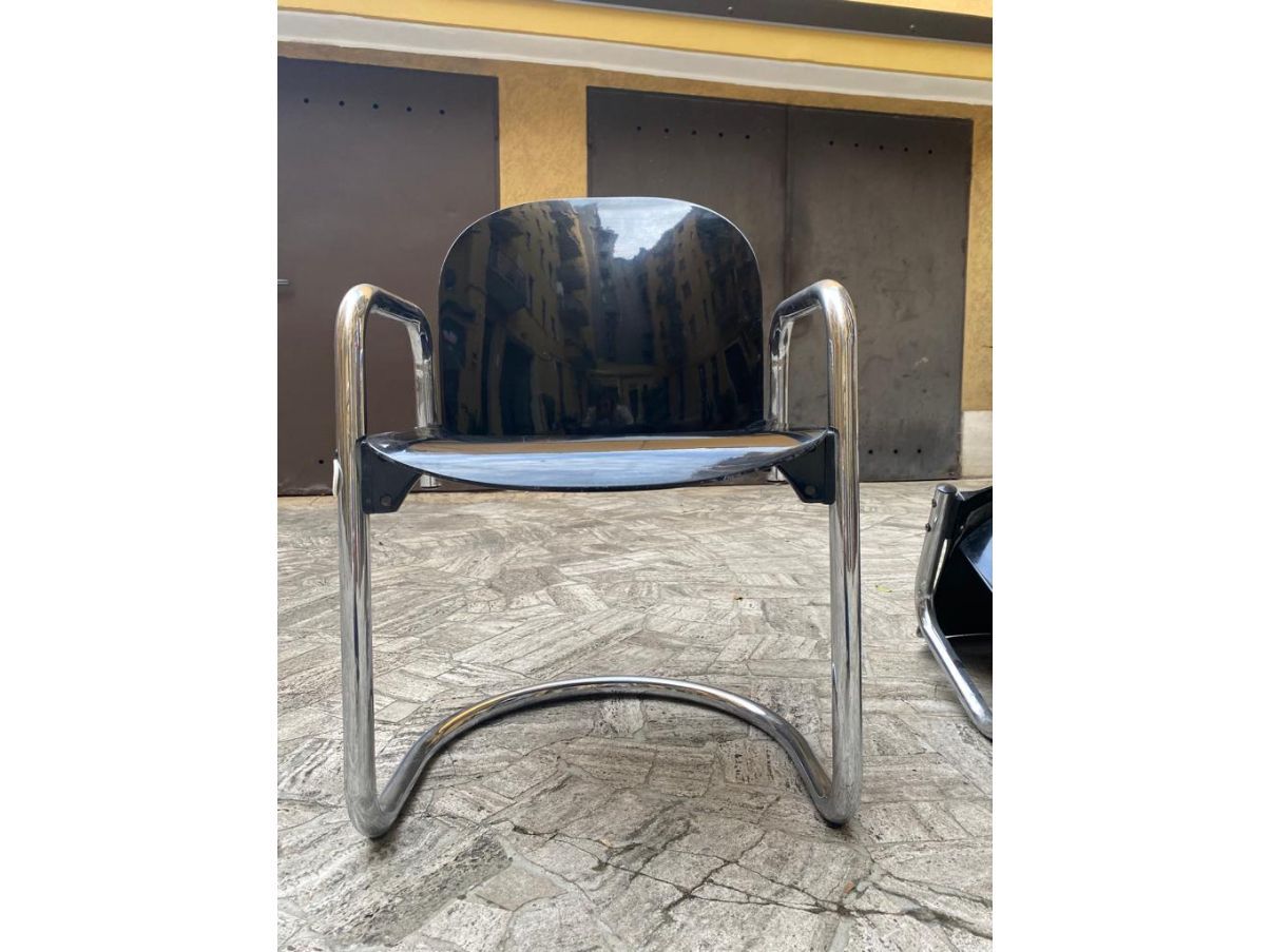 Set of 4 Dialogo chairs by Tobia Scarpa Front