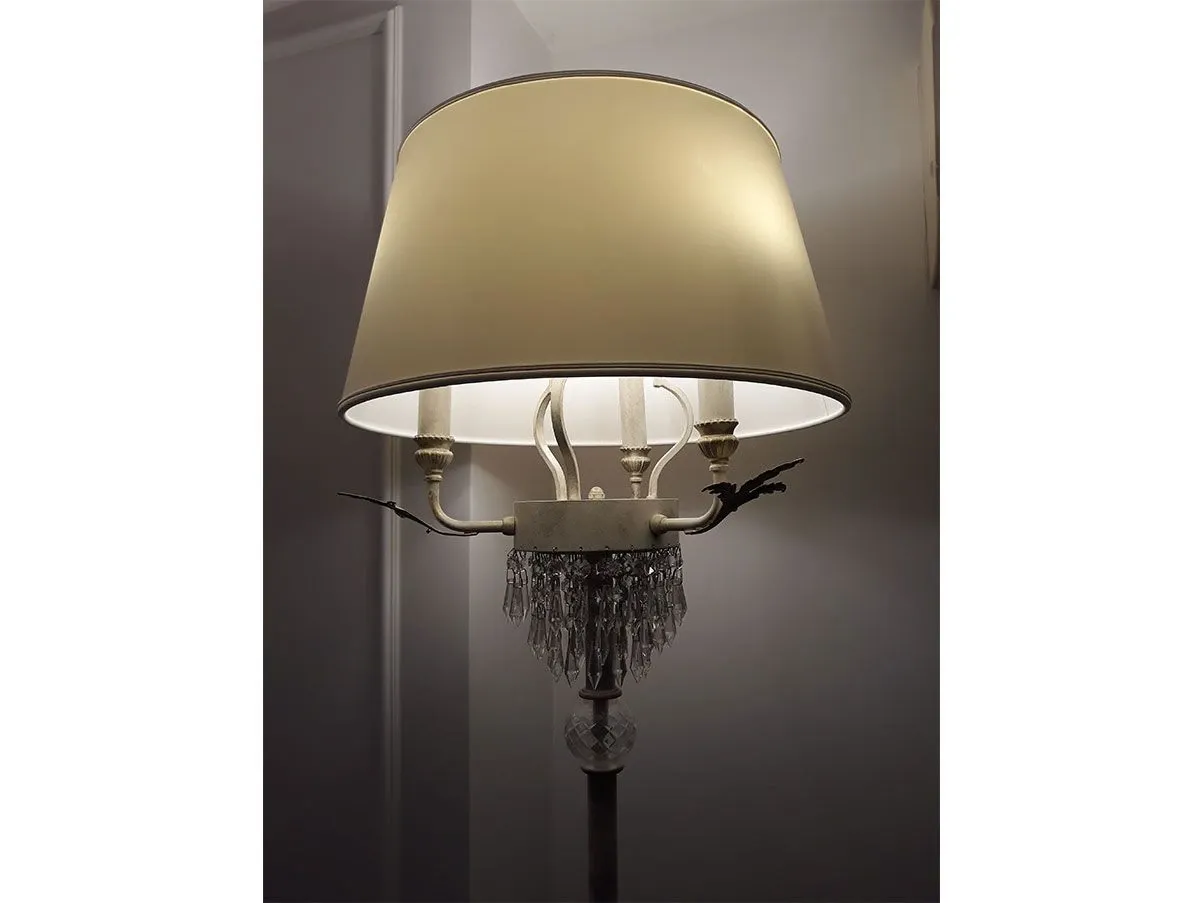 Glassé floor lamp in metal and crystal 6