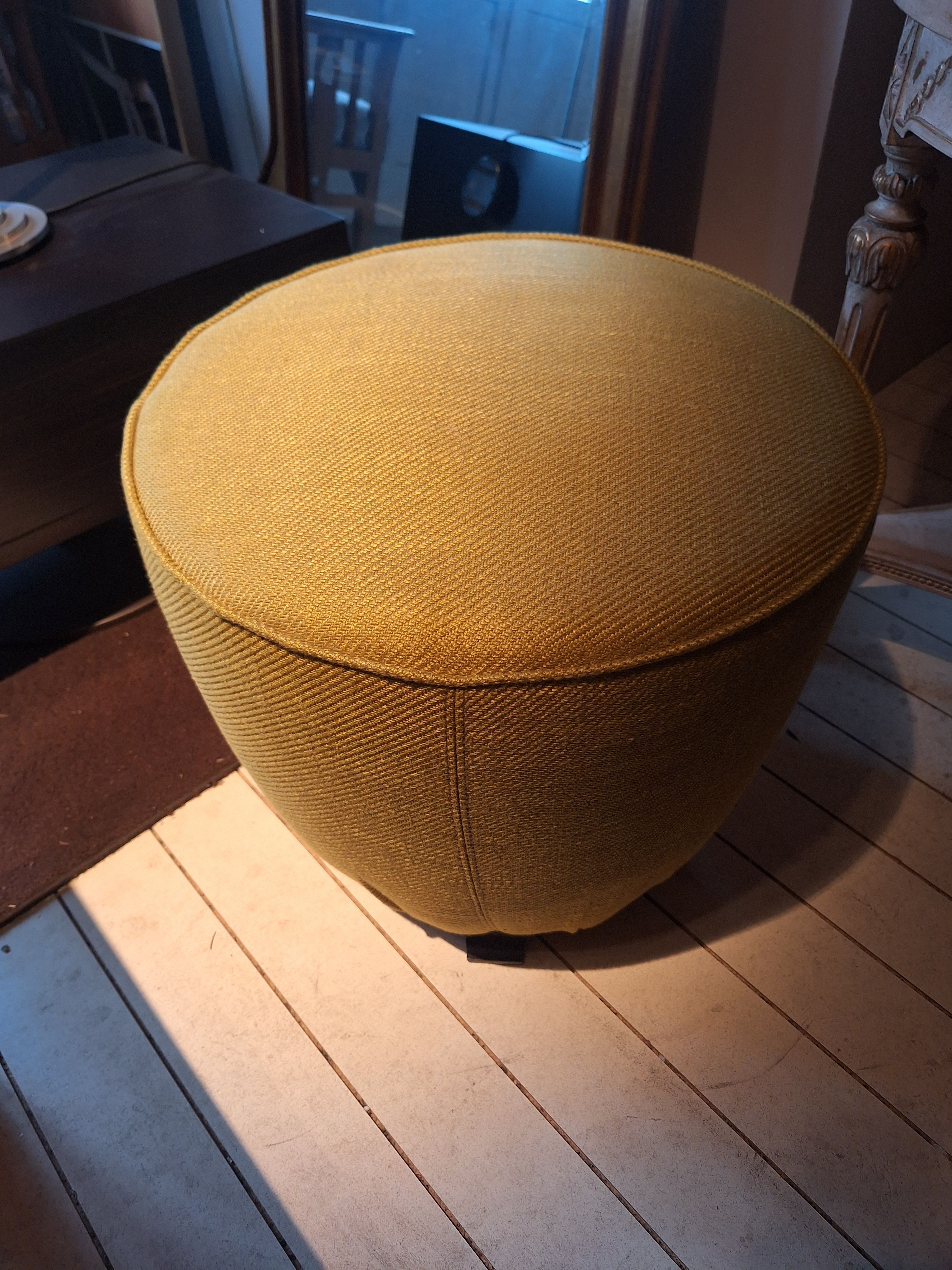 Topaze Green Fabric Pouf by Zimmer Rhode Main