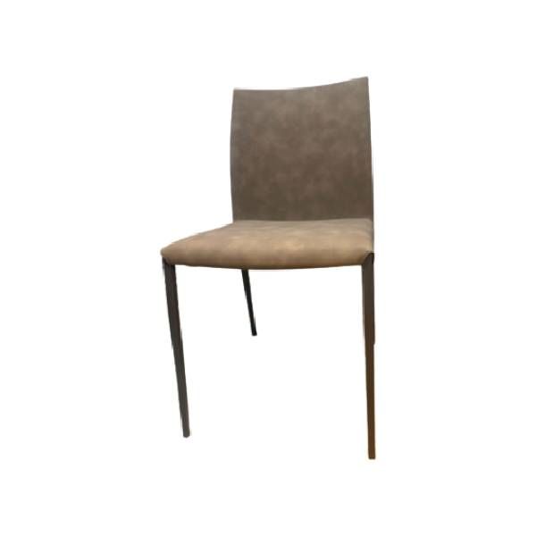 Sedia Norma ML in ecopelle beige, Cattelan Italia image