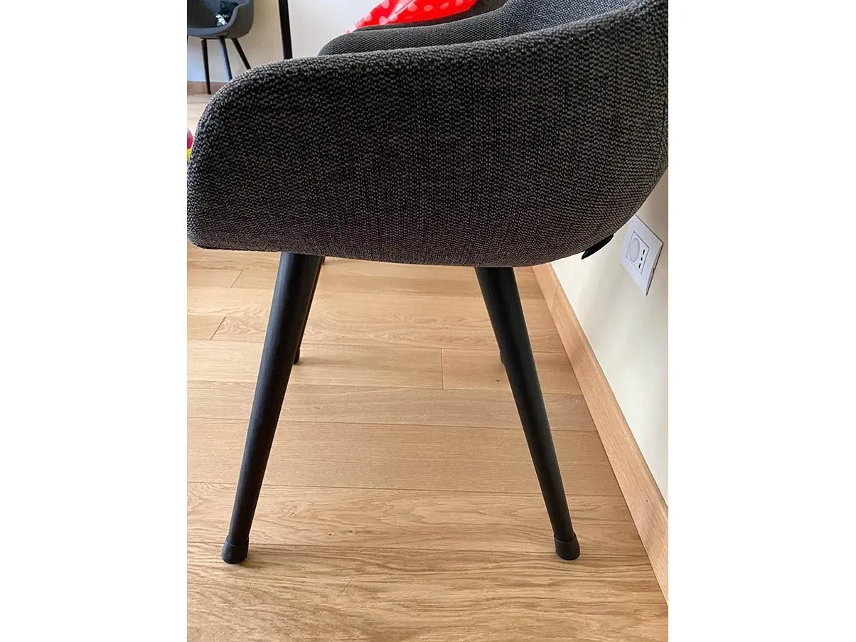 Set 4 poltroncine Igloo legno e tessuto (grigio), Calligaris 4
