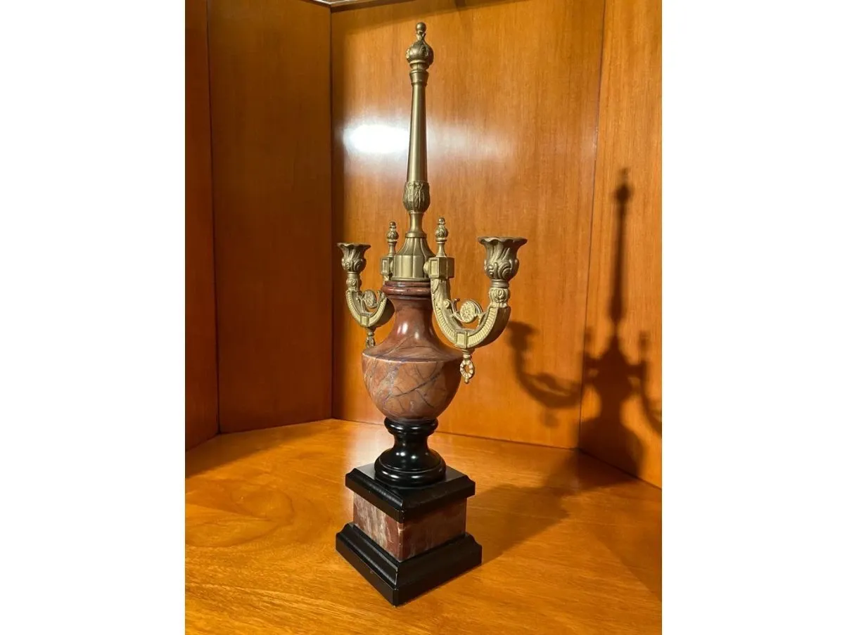 Candestick in marble and bronze, John Richard 3