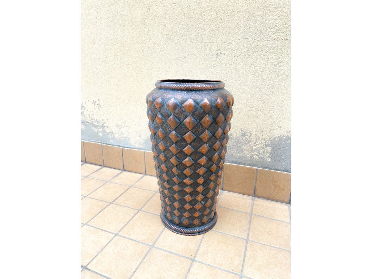 Vintage copper umbrella stand (1950s), Deesup