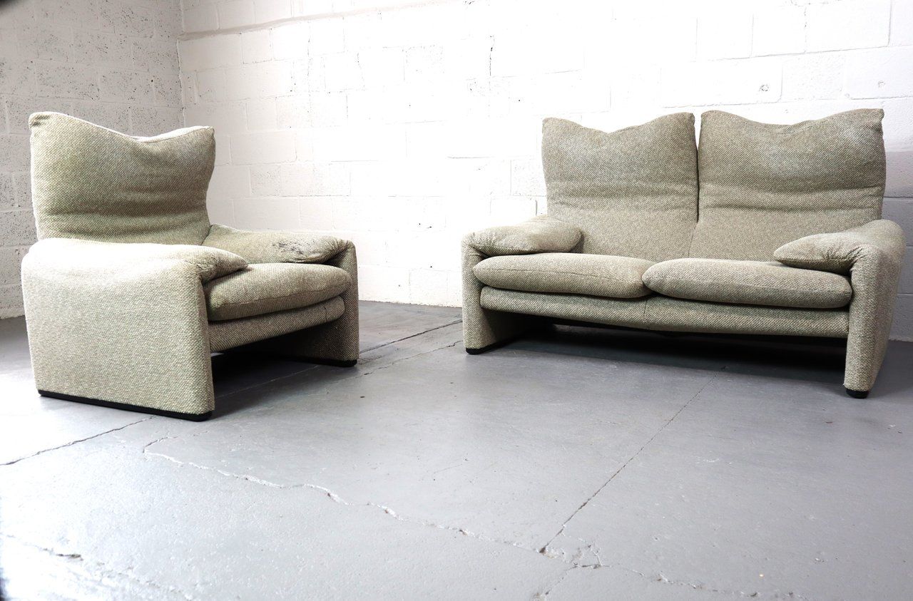 Maralunga 2 seater sofa and armchair set, Cassina image