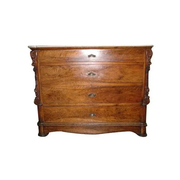 Vintage wooden chest of drawers with marble top (&#39;800) image