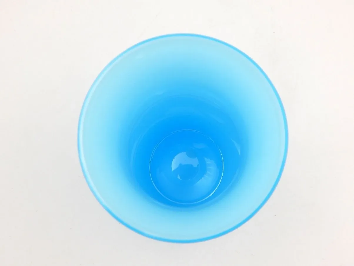 Turquoise vase in opal glass, V.NASON&C 3