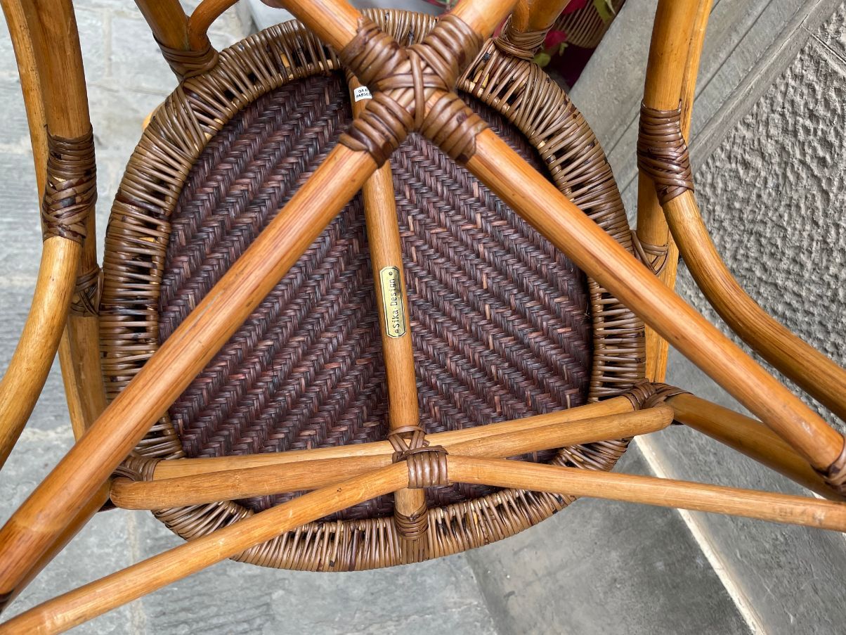 Rossini wicker dining chair by Yamakawa, Sika Design  Details