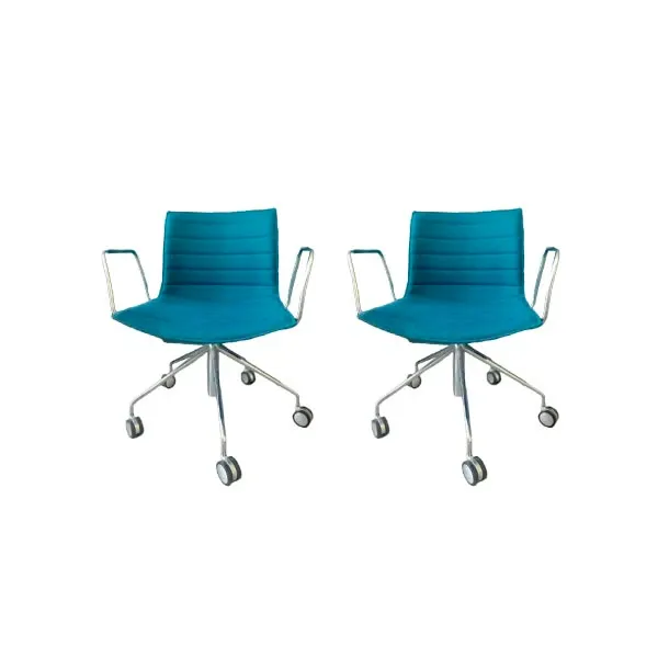 Set of 2 Catifa chairs in fabric (light blue), Arper image