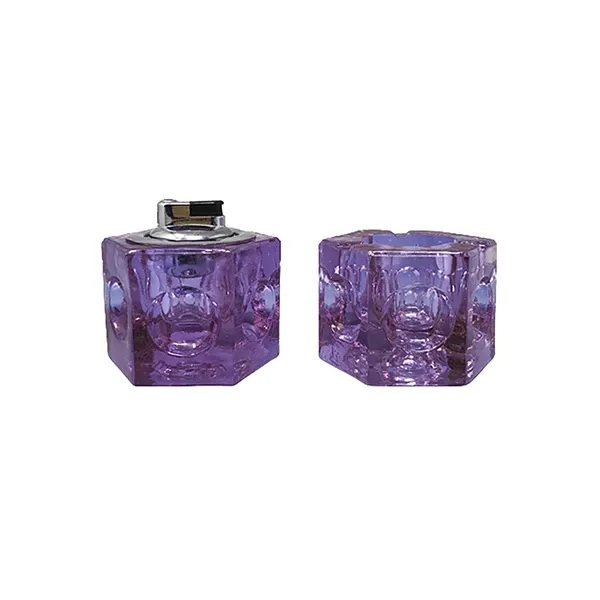 Set da fumo vintage in vetro di Murano viola (anni'70), image