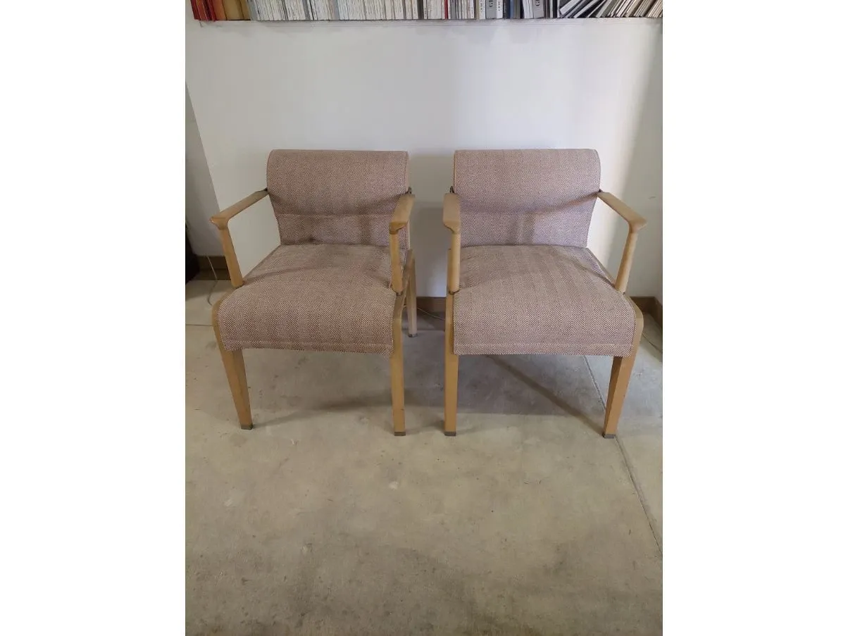 Set of 2 Ina armchairs in fabric, Giorgetti 2