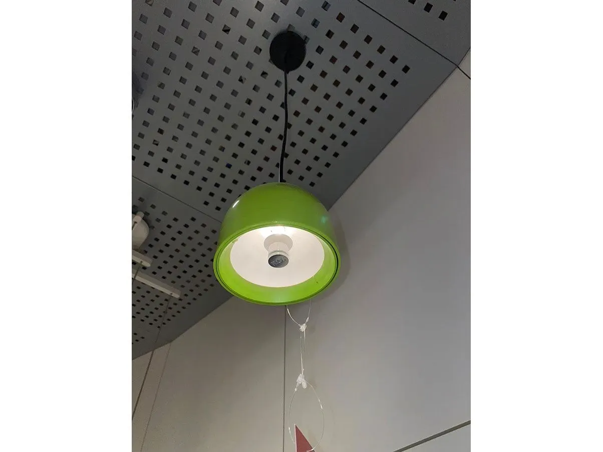 Wan S suspension lamp in aluminum (green), Flos 5