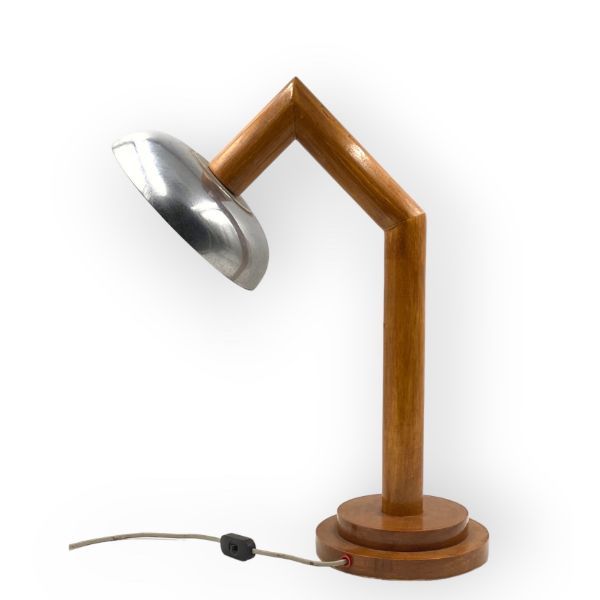 Modern wooden table lamp France (1940s) image