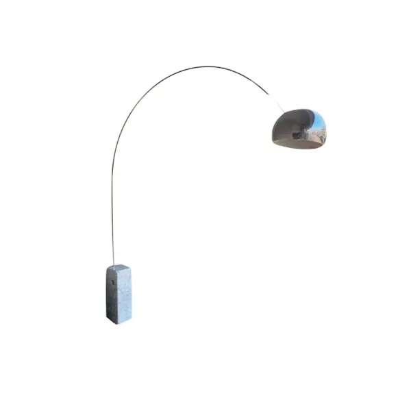 Arco floor lamp in marble and steel (LED), Flos image