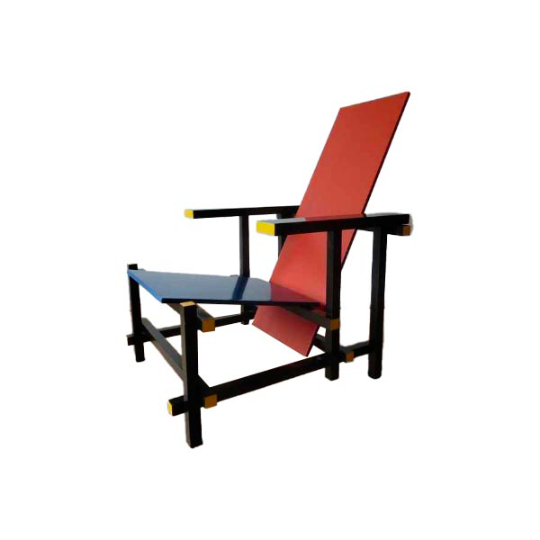Red and Blue Chair by Gerrit Thomas Rietveld, MDF Italia image