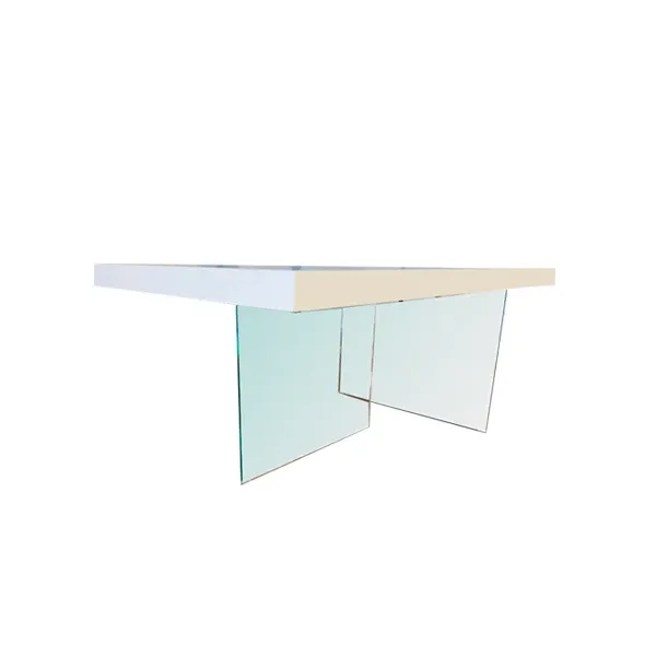 Tavolo rettangolare in legno laccato (bianco), Lago image