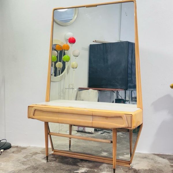 Mid-Century Vittorio Dassi vanity mirror, La Permanente Cantù  image