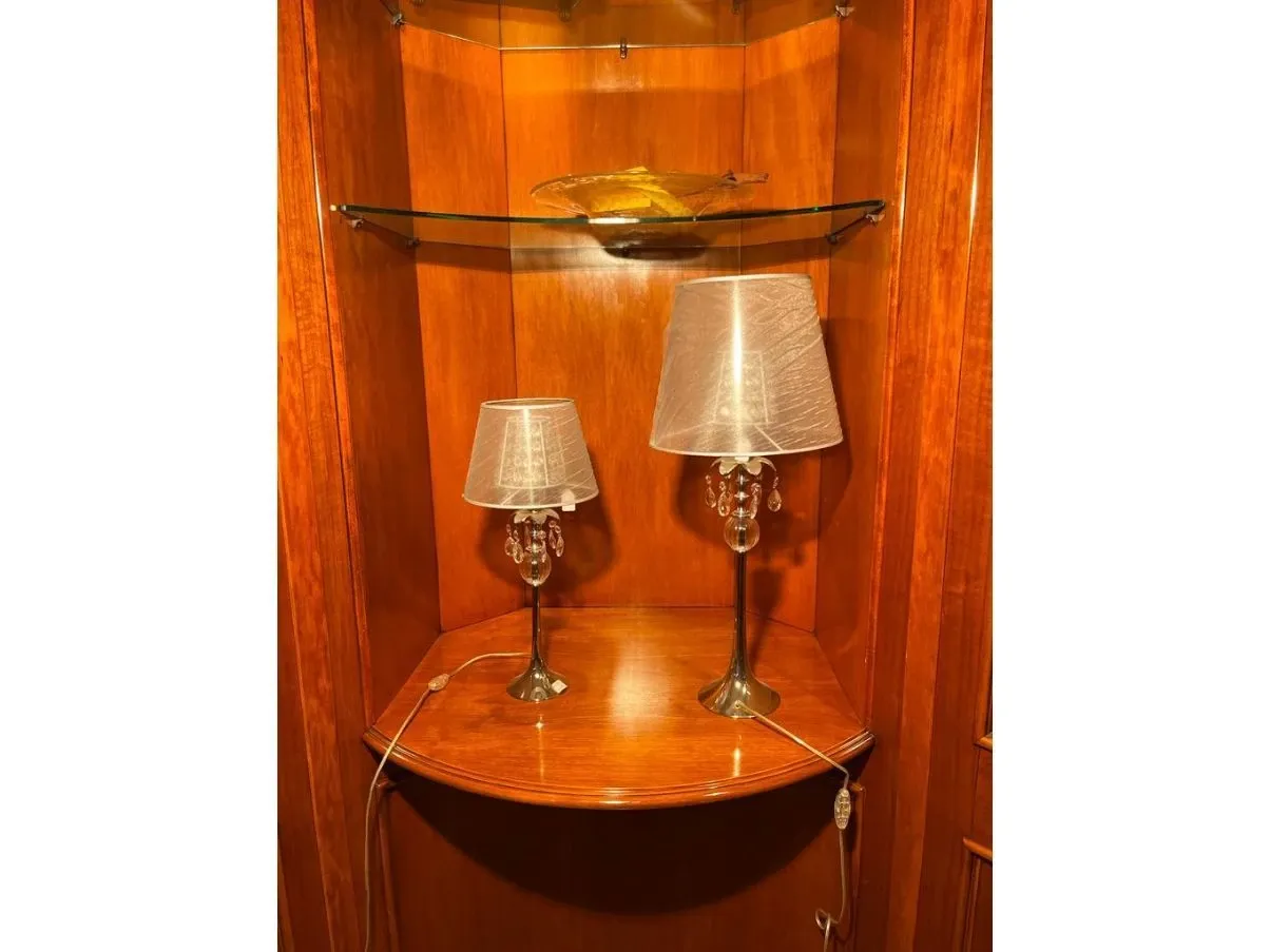 Set 2 lampade da tavolo con pendenti in cristallo, Il Paralume Marina 1
